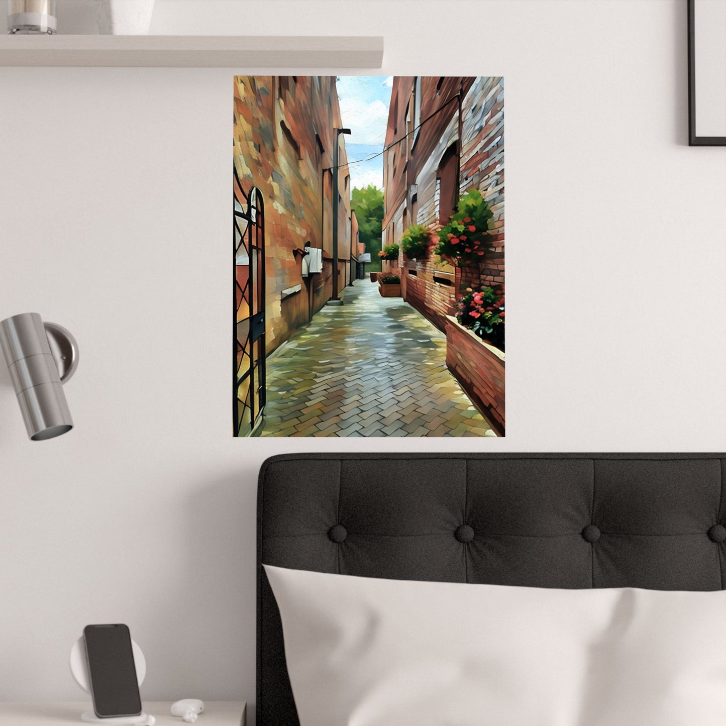 Satin Poster - Southern Brick Alley Way Design