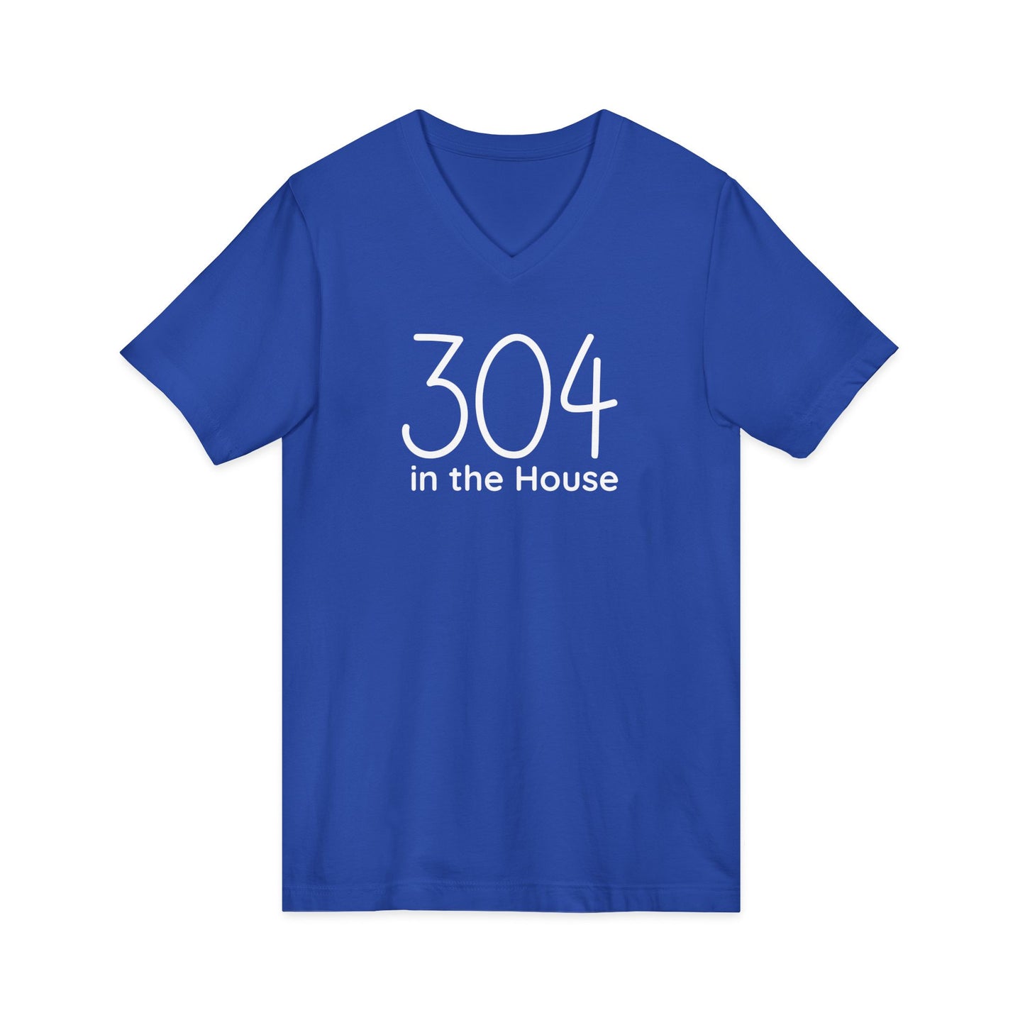 304 in the House Unisex Jersey Short Sleeve V-Neck Tee