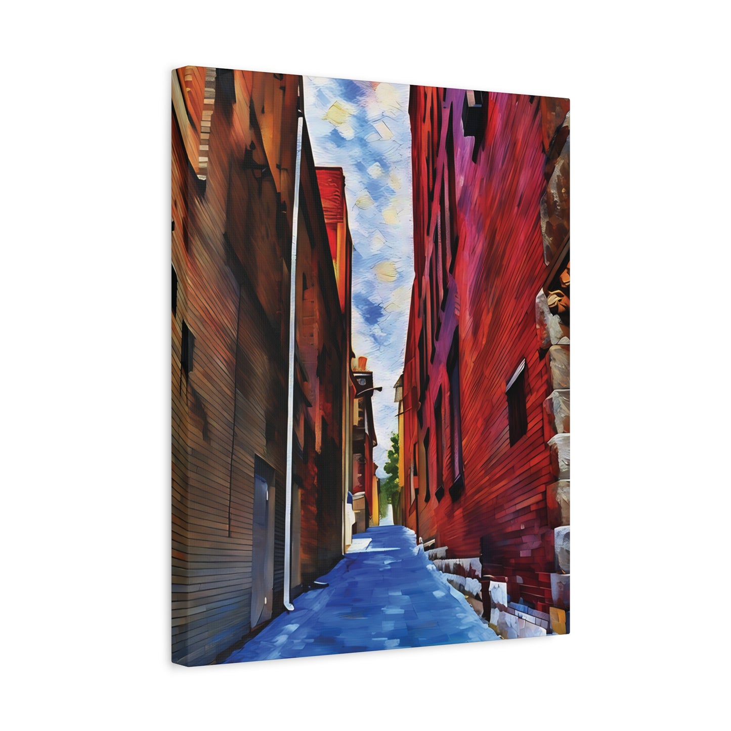 Wheeling West Virginia Alleyway – Near the Victoria Theater | Original Photo Turned Impressionistic Painting