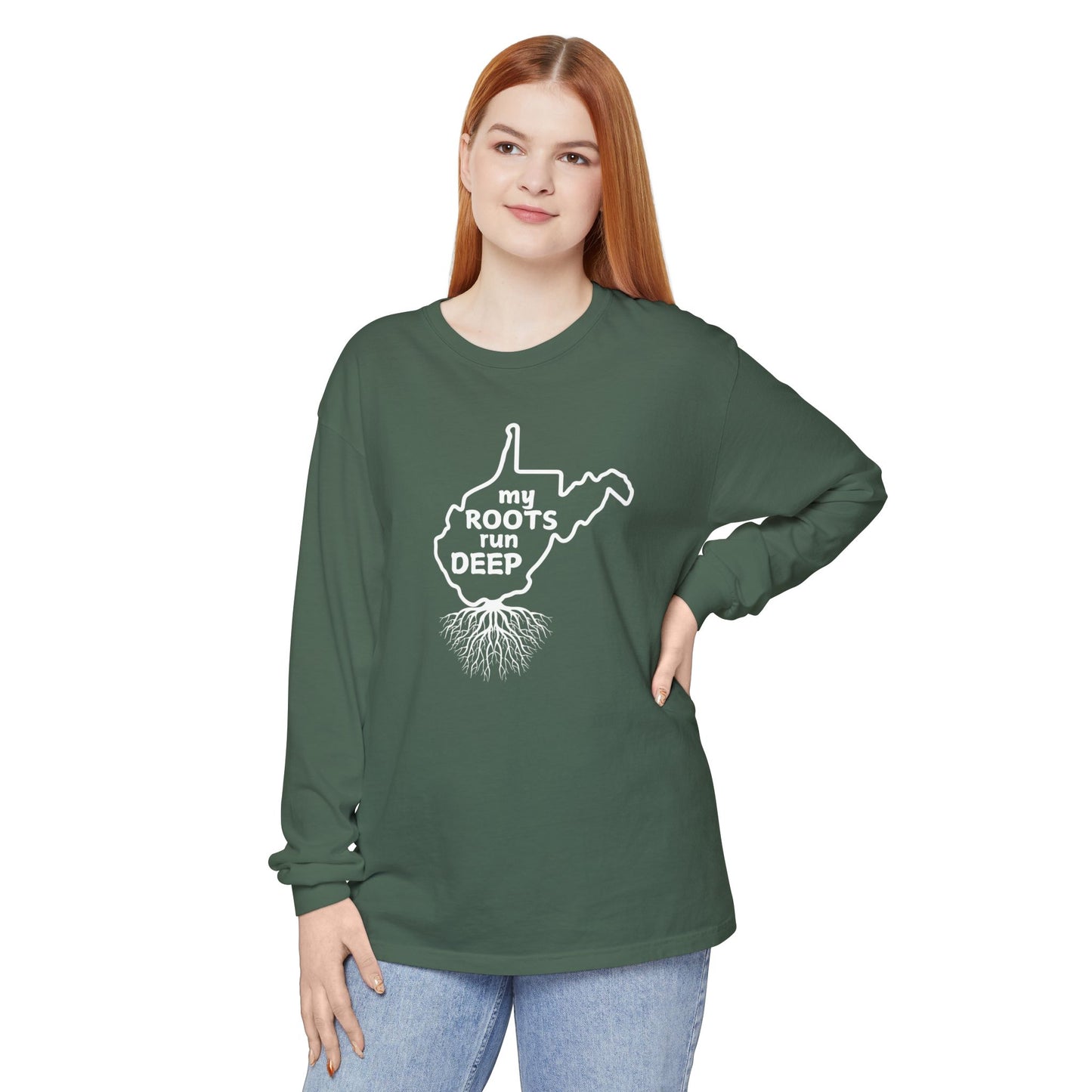West Virginia My Roots Run Deep Long-sleeved T-shirt