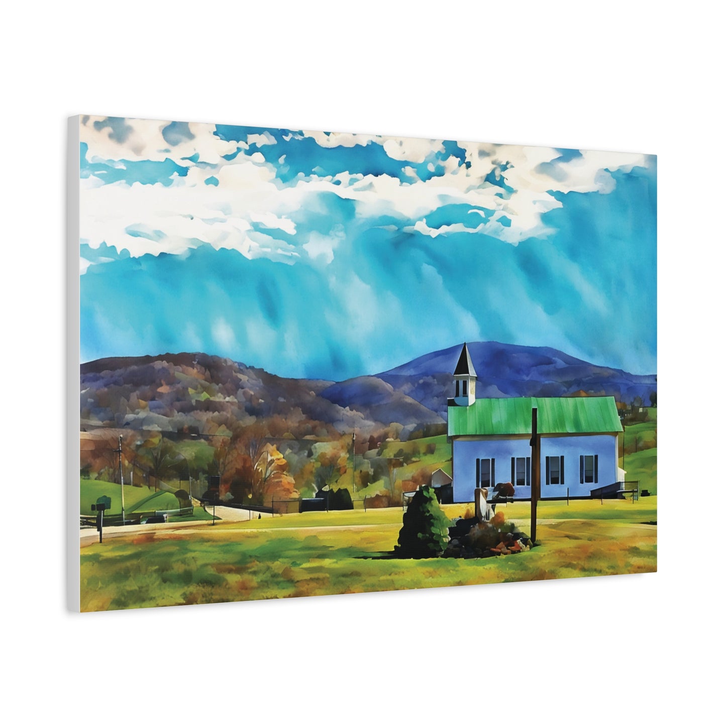 Edray Church, Est. 1883 – Appalachian Landmark on Canvas