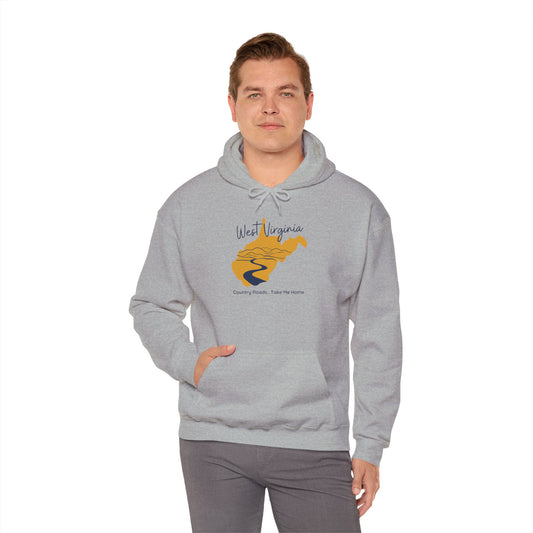 West Virginia Country Roads Hoodie, WV State Pride Sweatshirt, Appalachian Mountain Gift, Travel Wanderlust Hoodie, Cozy Mountain Hoodie,