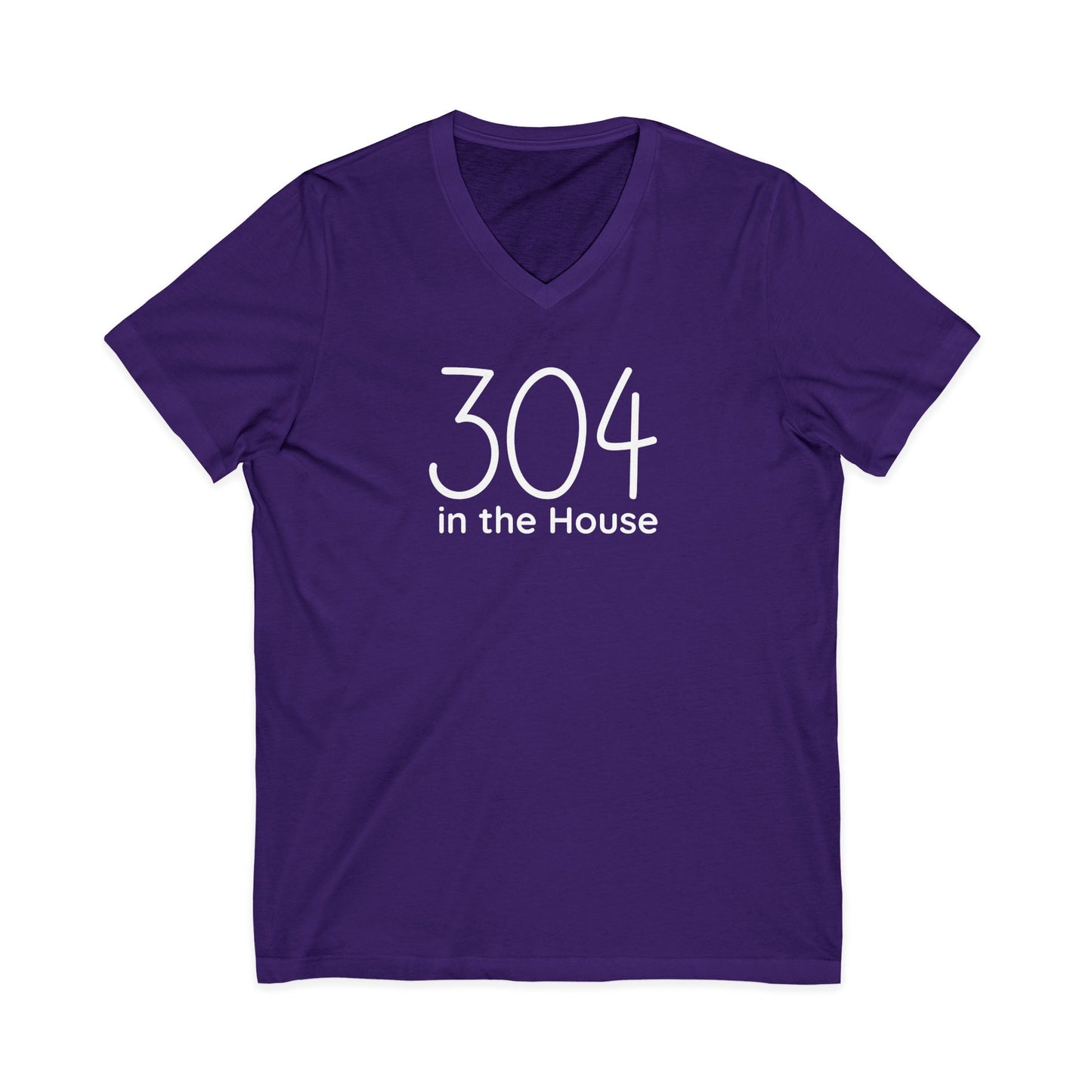 304 in the House Unisex Jersey Short Sleeve V-Neck Tee