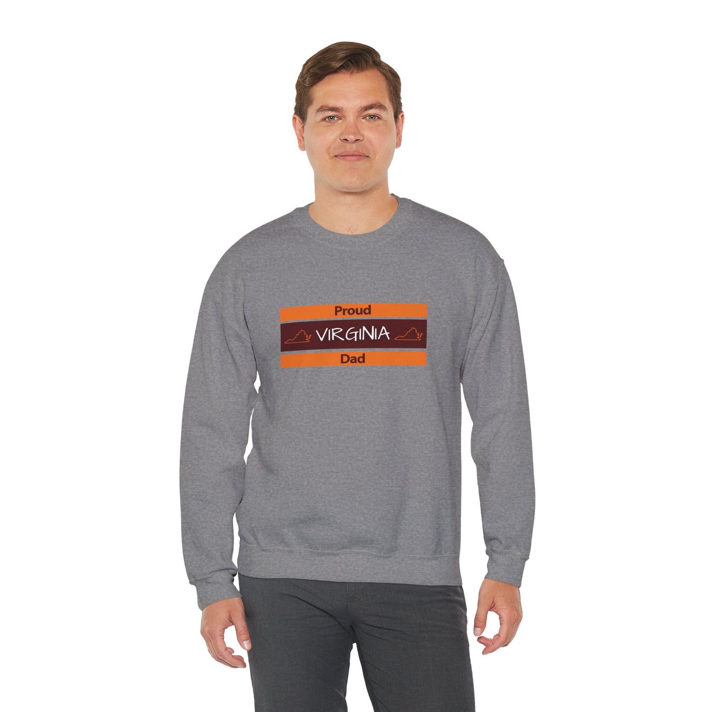Proud Virginia Dad Crewneck Sweatshirt