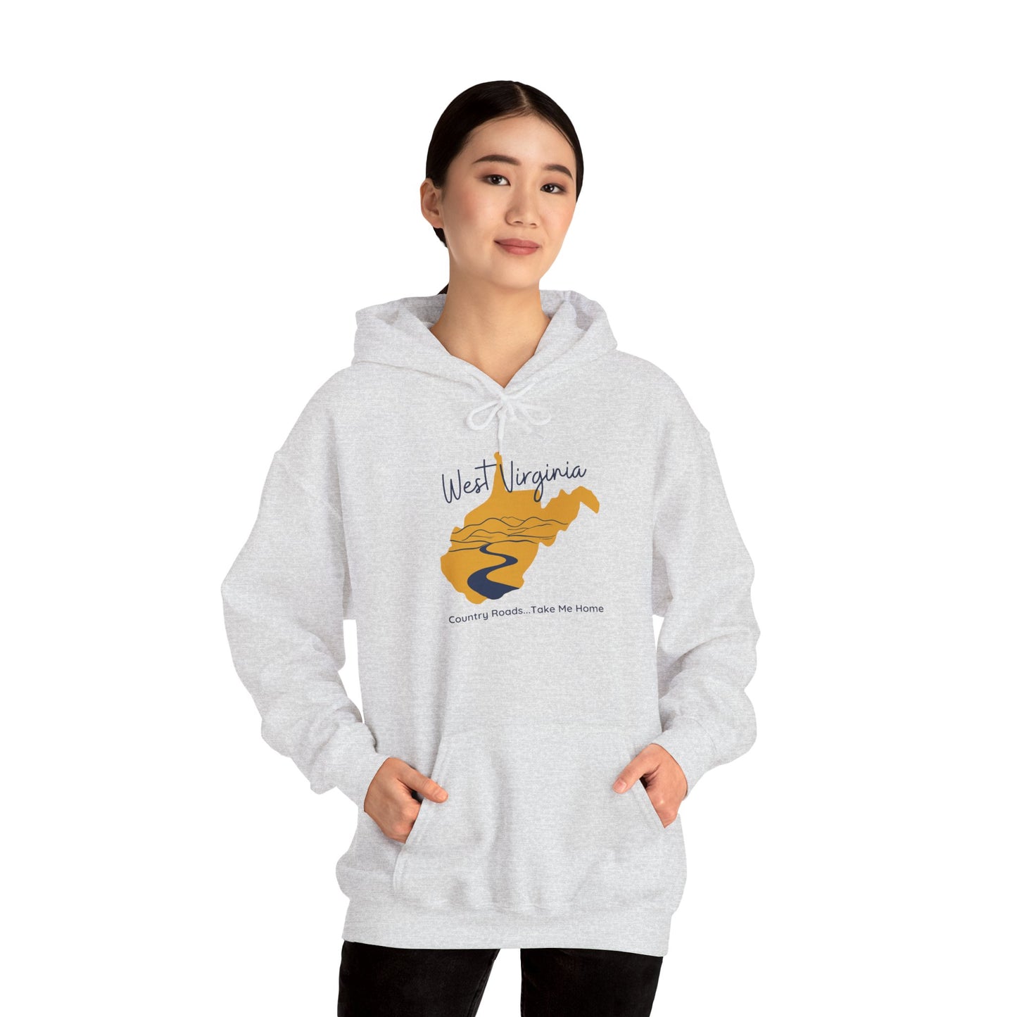 West Virginia Country Roads Hoodie, WV State Pride Sweatshirt, Appalachian Mountain Gift, Travel Wanderlust Hoodie, Cozy Mountain Hoodie,