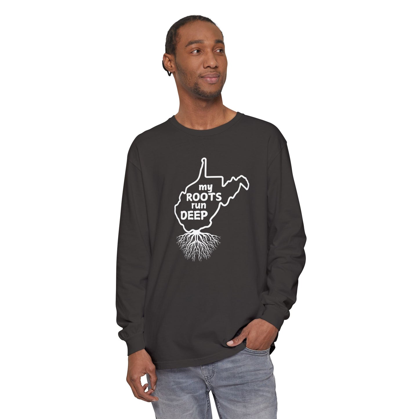 West Virginia My Roots Run Deep Long-sleeved T-shirt