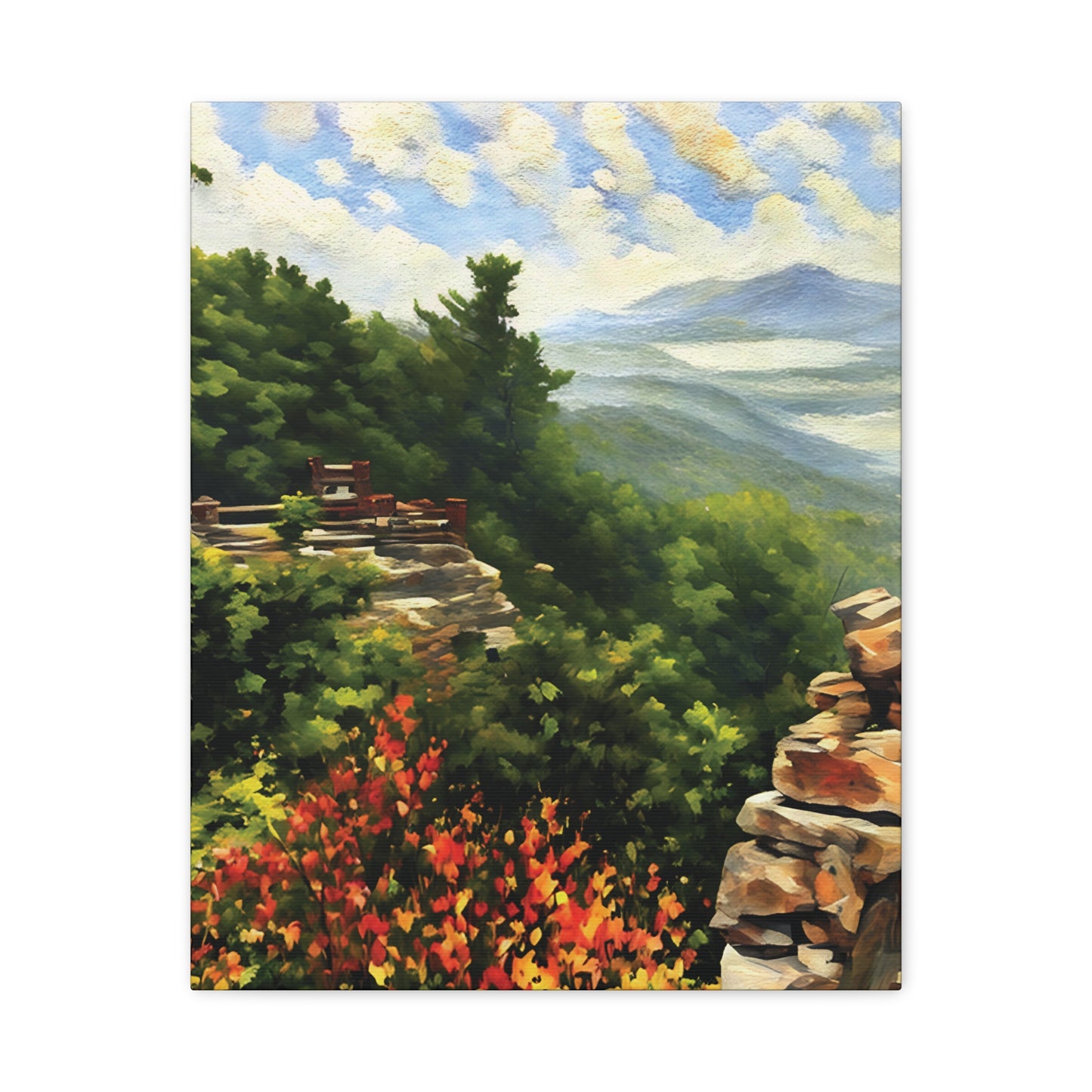 West Virginia Whispers from the Rock--Stretched Canvas Wall Art