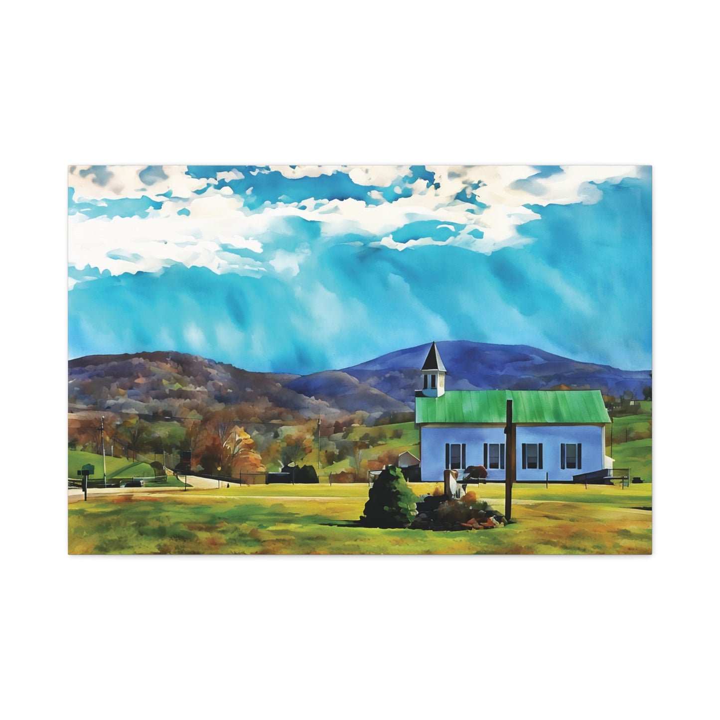 Edray Church, Est. 1883 – Appalachian Landmark on Canvas