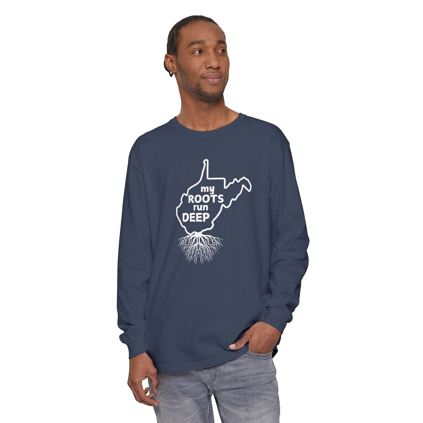 West Virginia My Roots Run Deep Long-sleeved T-shirt