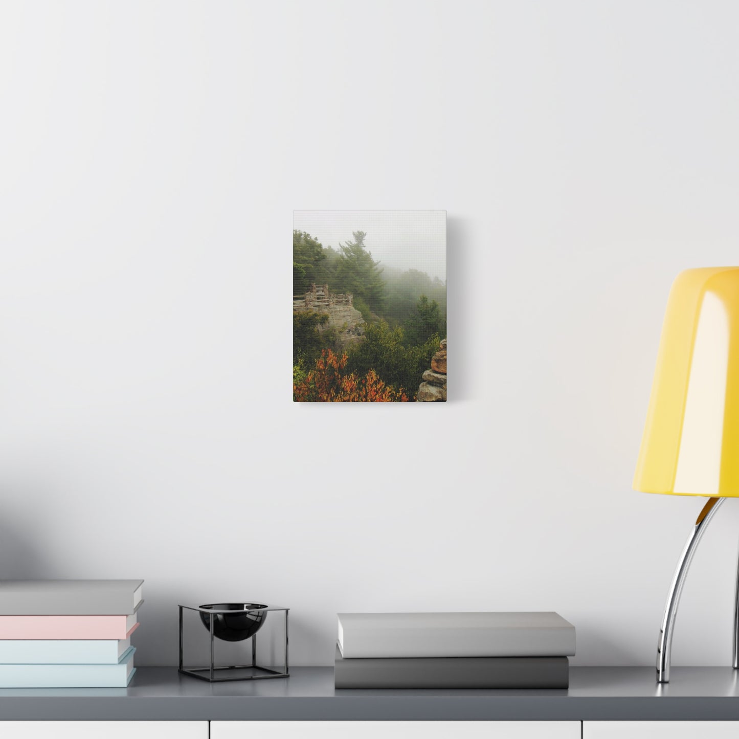Coopers Rock West Virginia Canvas Wall Art – Appalachian Mountain Fog Landscape Photo