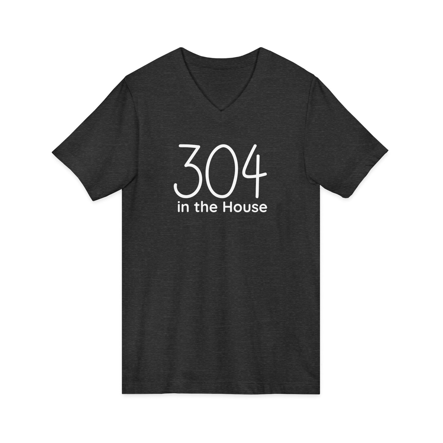 304 in the House Unisex Jersey Short Sleeve V-Neck Tee